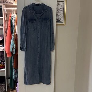 Soft  Blue Denim Dress
